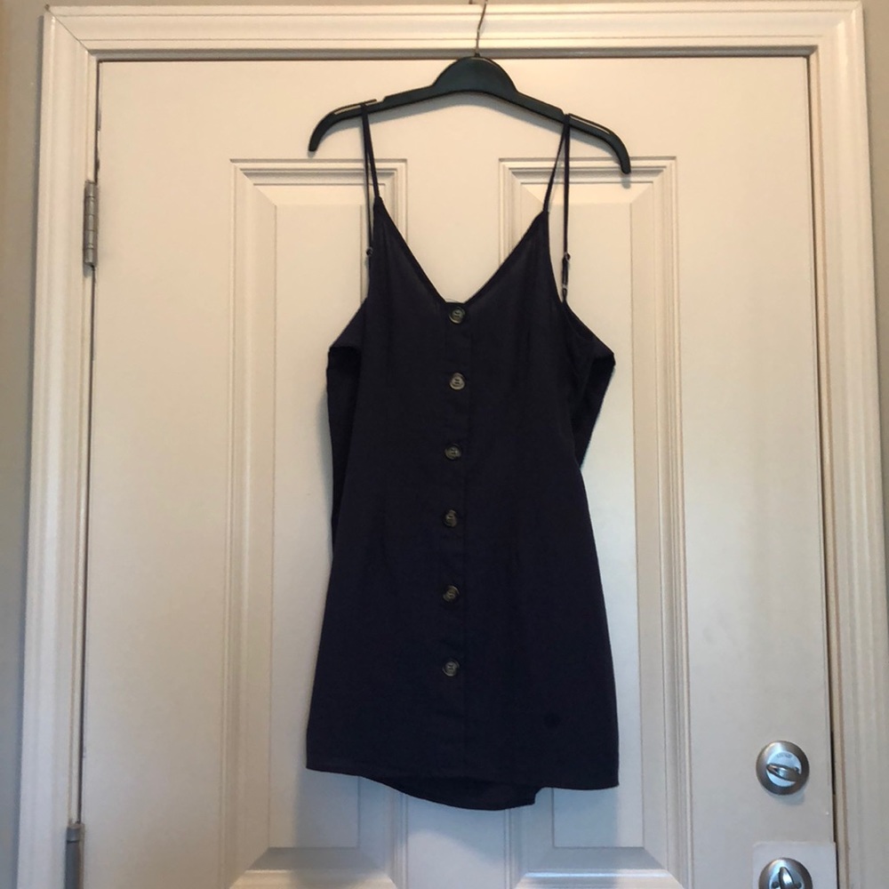 Spaghetti strap blue dress